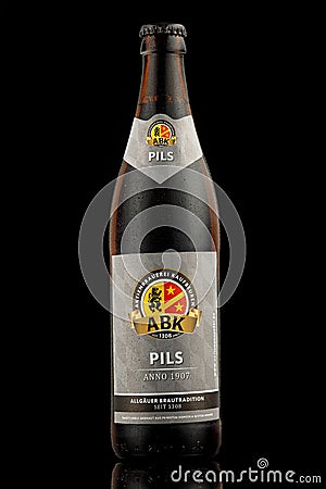 LVIV, UKRAINE - October 13, 2021: ABK Pils German beer Editorial Stock Photo