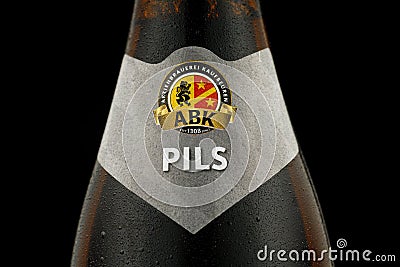 LVIV, UKRAINE - October 13, 2021: ABK Pils German beer Editorial Stock Photo