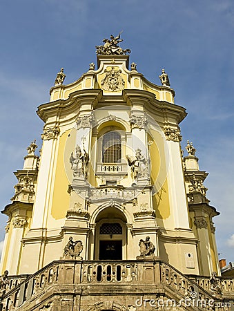 Lvov, cathedral of Saint Yura Stock Photo