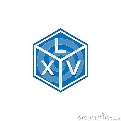 LXV letter logo design on black background. LXV creative initials letter logo concept. LXV letter design Vector Illustration