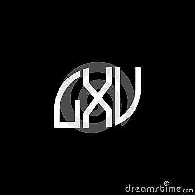 LXV letter logo design on black background. LXV creative initials letter logo concept. LXV letter design.LXV letter logo design on Vector Illustration