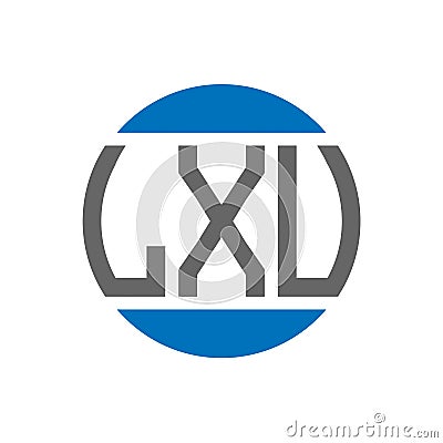 LXV letter logo design on white background. LXV creative initials circle logo concept. LXV letter design Vector Illustration