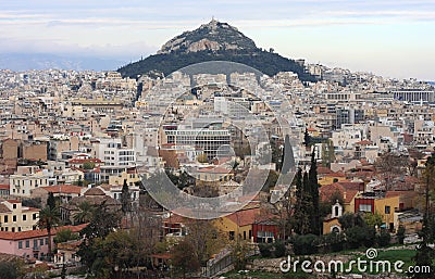 Lycabettus Hill Stock Photo