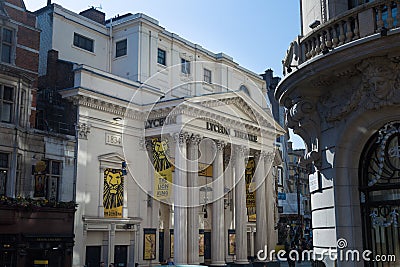 The Lyceum Theatre in the City of Westminster, on Wellington Street, London Editorial Stock Photo