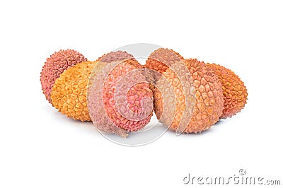 Lychee isolated on a white background cutout Stock Photo