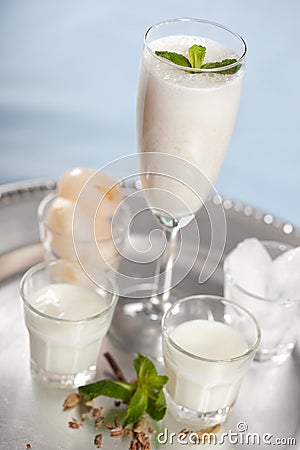 Lychee lassi Stock Photo