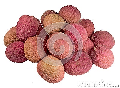 Lychees isolated on white Stock Photo