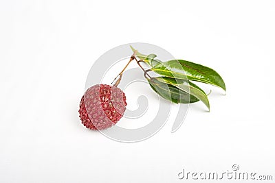 Lychees isolated on white background Stock Photo