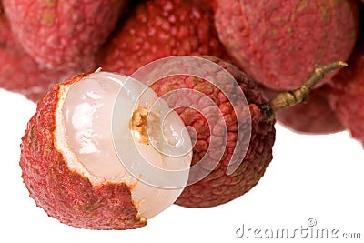 Lychees Macro Stock Photo