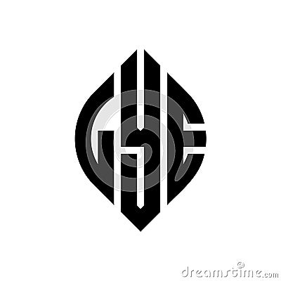 LYE circle letter logo design with circle and ellipse shape. LYE ellipse letters with typographic style. The three initials form a Vector Illustration