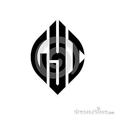 LYI circle letter logo design with circle and ellipse shape. LYI ellipse letters with typographic style. The three initials form a Vector Illustration