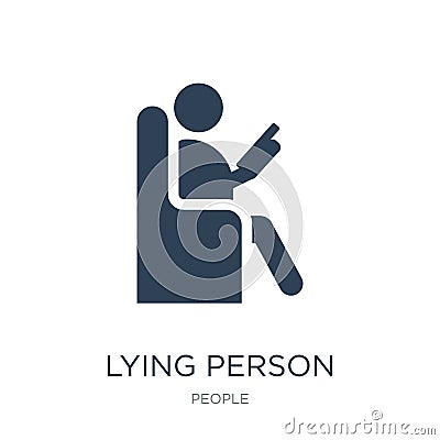 lying person reading icon in trendy design style. lying person reading icon isolated on white background. lying person reading Vector Illustration