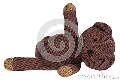 Lying teddy bear Stock Photo