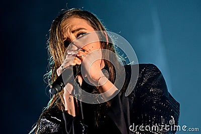 Lykke Li (singer and songwriter from Sweden) performs at Sonar Editorial Stock Photo