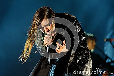 Lykke Li (singer and songwriter from Sweden) performs at Sonar Festival Editorial Stock Photo