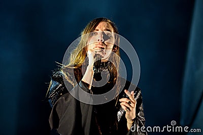 Lykke Li singer and songwriter from Sweden performs at Sonar Festival Editorial Stock Photo