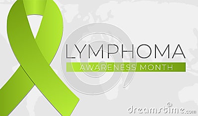 Lymphoma Cancer Awareness Month Background Illustration Banner Vector Illustration