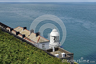 Lynmouth Foreland Lighthouse Stock Photo