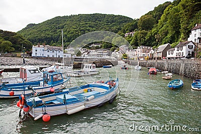 Lynmouth Harbour in Devon UK Stock Photo