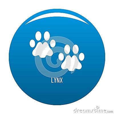 Lynx step icon blue Stock Photo