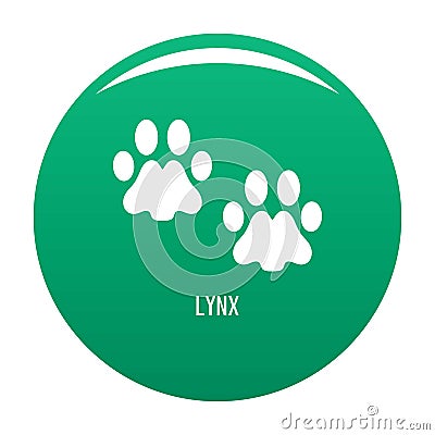 Lynx step icon green Cartoon Illustration