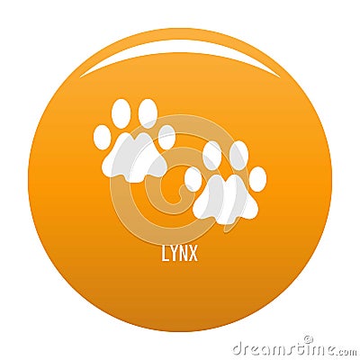 Lynx step icon orange Cartoon Illustration