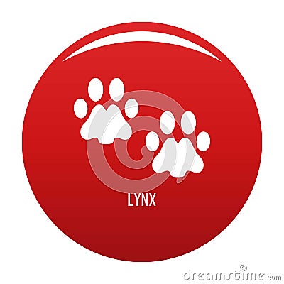 Lynx step icon vector red Vector Illustration