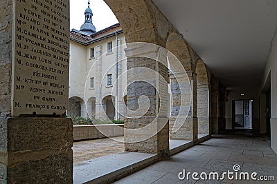 The cloister of the hospital of the Visitandines Editorial Stock Photo