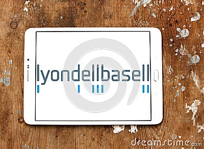 LyondellBasell chemical company logo Editorial Stock Photo