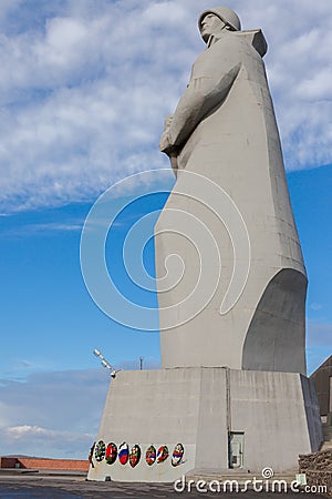 Lyosha Monument . Memory to Soviet soldiers, sailors and airmen of World War II which is called The Great Patriotic War in Russia Editorial Stock Photo
