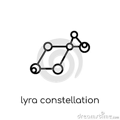 lyra constellation icon. Trendy modern flat linear vector lyra c Vector Illustration