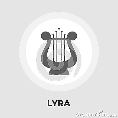 Lyra flat icon Vector Illustration