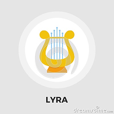 Lyra flat icon Vector Illustration