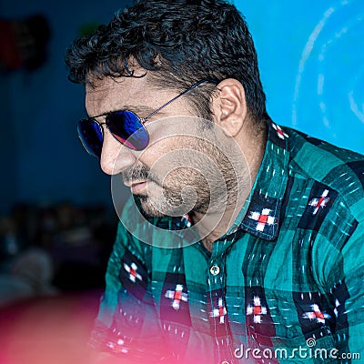 Lyricist & Music Director Srijeet Dash Of Odisha India. Stock Photo