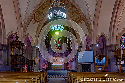 Lysekil, Sweden, July 11, 2022: Interior of Lysekil church in Sw Editorial Stock Photo