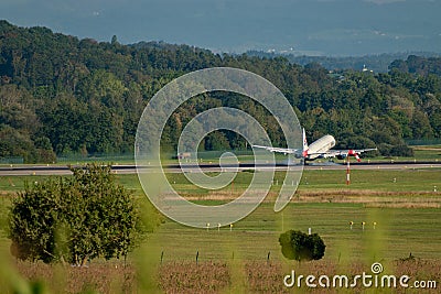 LZ-FSC Fly2Sky Airbus A321-231 jet in Zurich in Switzerland Editorial Stock Photo