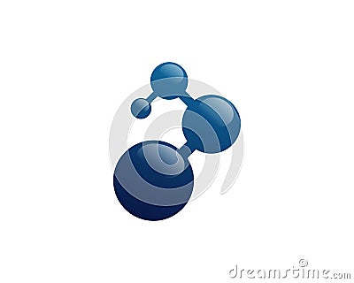 Molecul dot logo icon template Vector Illustration