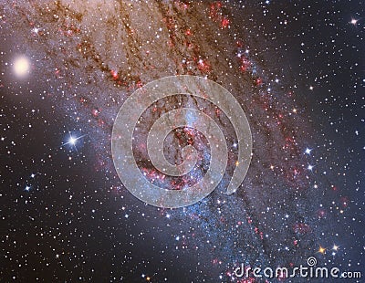 M31 Andromeda Galaxy Closeup Stock Photo