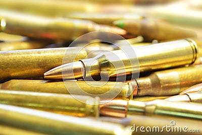 M16 Bullets Stock Photo