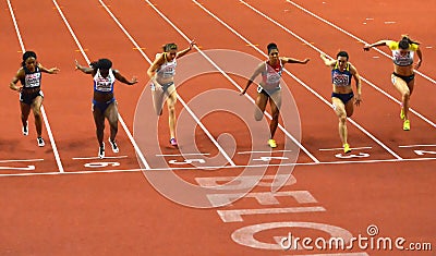 60m final finish Editorial Stock Photo