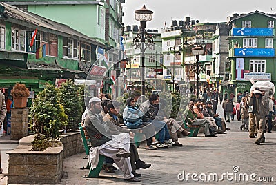 M G Marg, Gangtok Editorial Stock Photo