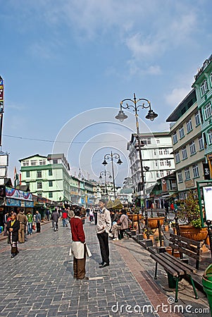 M G Marg, Gangtok Editorial Stock Photo