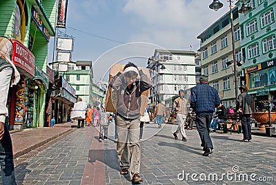 M G Marg, Gangtok Editorial Stock Photo