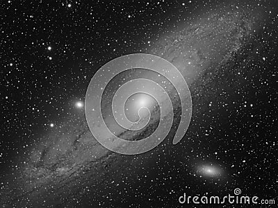 M31 Galaxy in Andromeda Real Photo Stock Photo