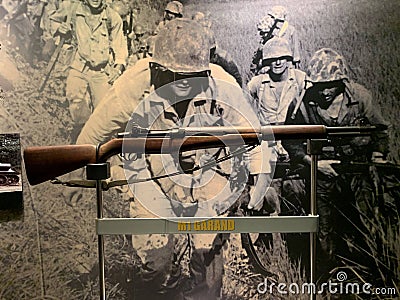 The M1 Garand or M1 rifle Editorial Stock Photo