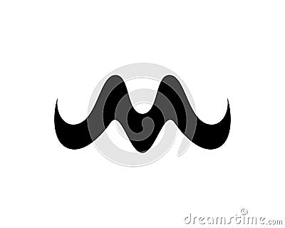 M letter beard logo icon template Vector Illustration