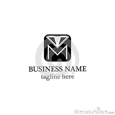 M letter diamond logo template Vector Illustration