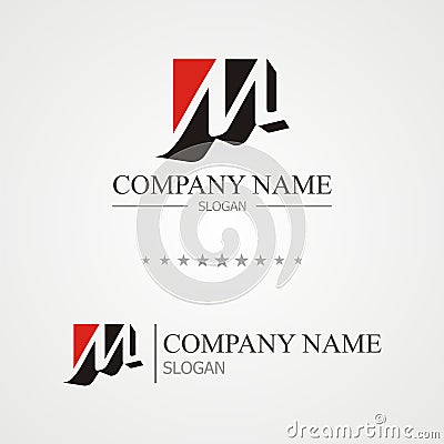 M Letter Logo Vector Illustration