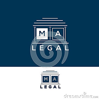 M,A letters company logo. Legal services logo. Vector Illustration