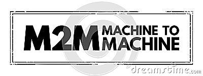 M2M - Machine to Machine is direct communication between devices using any communications channel, including wired and wireless, Stock Photo